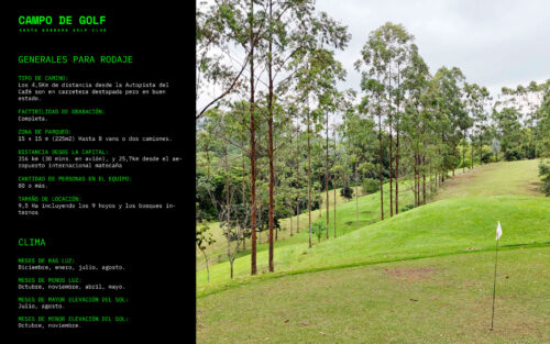 Campo de golf-eje cafetero-destino filmico