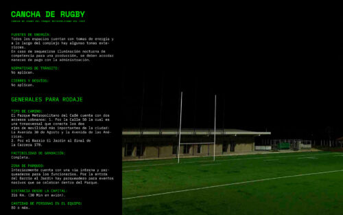 Cancha de Rugby para Rodajes y Producción Audiovisual