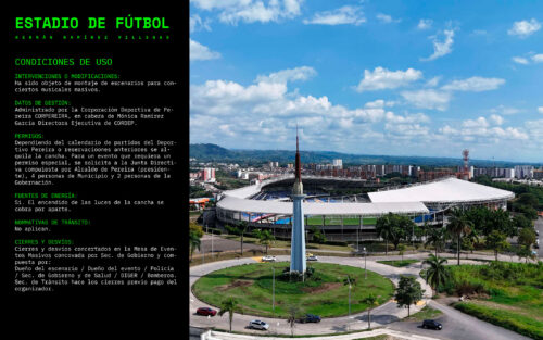 Estadio Hernán Ramírez Villegas para Rodajes y Producción Audiovisual en Pereira